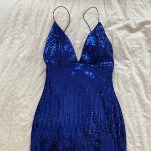 Party sequin blue dress
